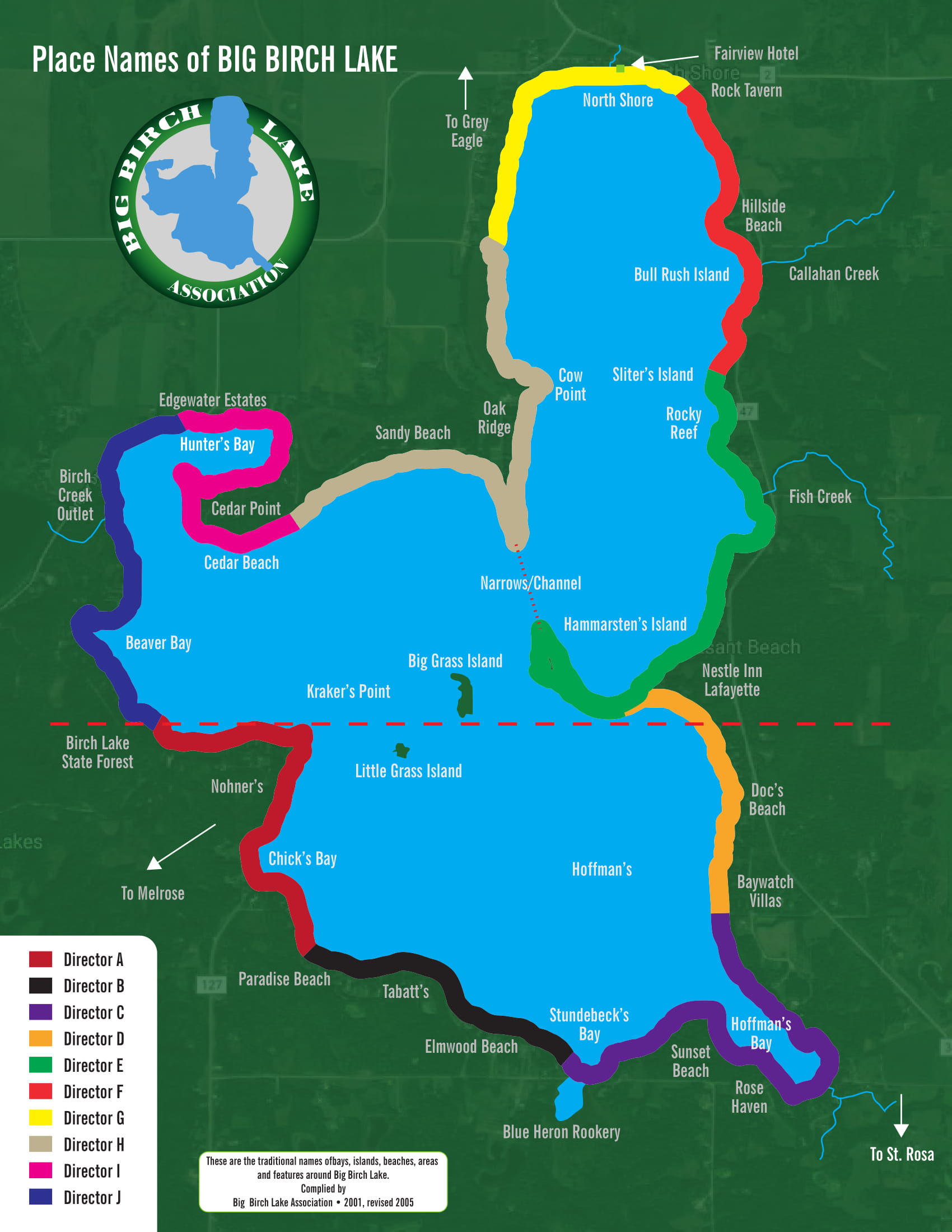 Big Birch Lake Map